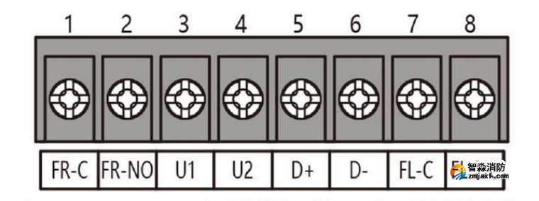 JTG-UM-GST9667点型红外火焰探测器(四波段红外)的接线端子