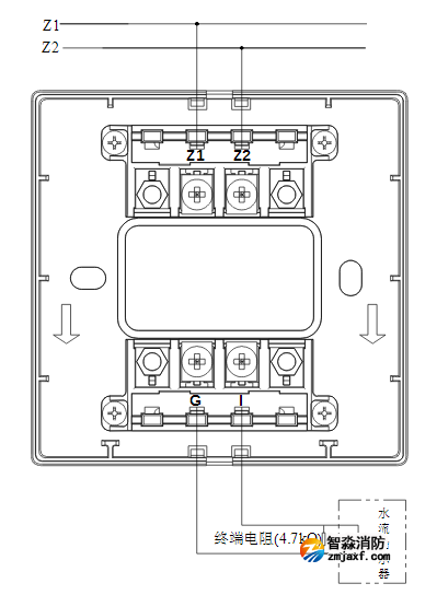 江南登录网址
GST-LD-8300B输入模块常开无源触点接线图