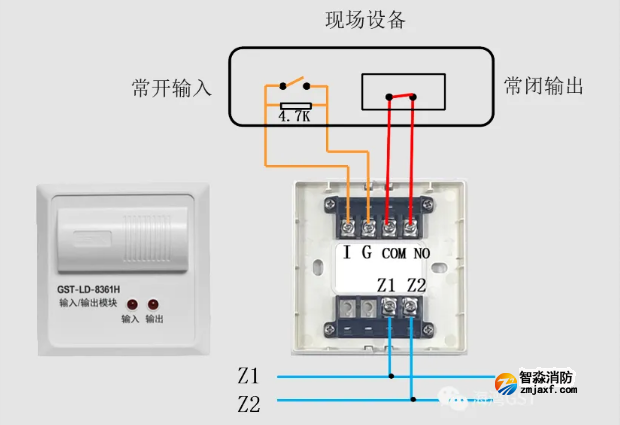 江南登录网址
GST-LD-8361H两线制模块接线图